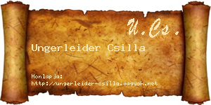 Ungerleider Csilla névjegykártya